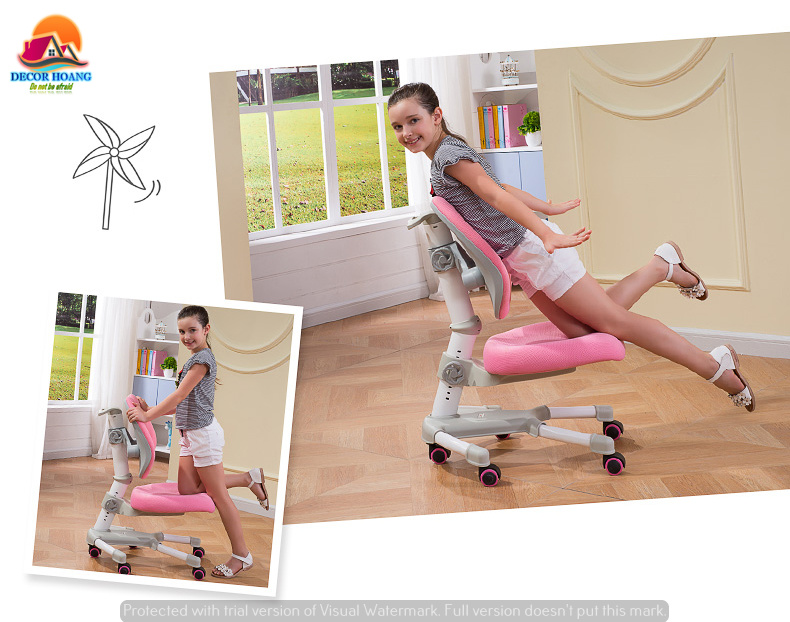 Ghế có tính năng tự khóa bánh xe khi bé đứng lên ghế