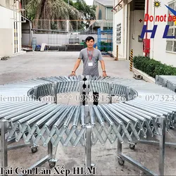 Băng tải con lăn xếp