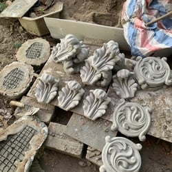 Hoa Lá đầu cột ( Hoa văn phù điêu )