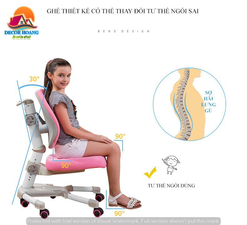 các tư thế ngồi đúng cho bé