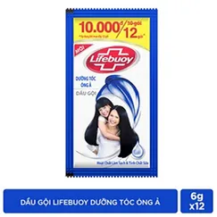 Dầu Gội Lifebuoy dưỡng tóc óng ả dây 6gx12gói