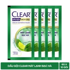 Dầu Gội Clear mát lạnh bạc hà 7gx10gói