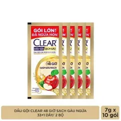 Dầu Gội Clear 48 giờ sạch gàu ngứa 7gx10gói