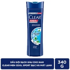 Dầu Gội Clear Man mát lạnh bạc hà 340g
