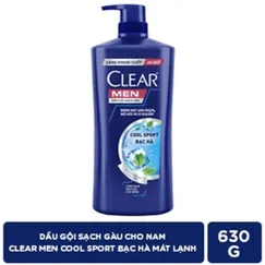 Dầu Gội Clear Man mát lạnh bạc hà 630g