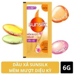 Dầu Xả Sunsilk vàng mềm mượt diệu kỳ 6gx10gói