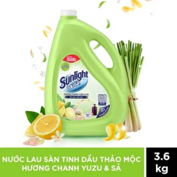 Nước lau sàn Sunlight sả chanh can 3.6kg