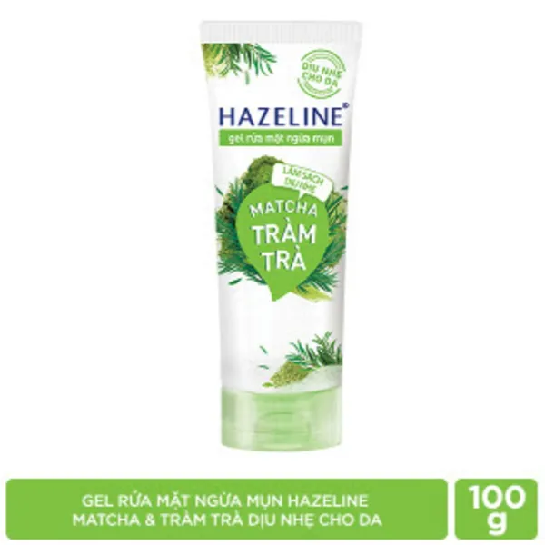 Gel rửa mặt Hazeline matcha tràm trà tuýp 100g