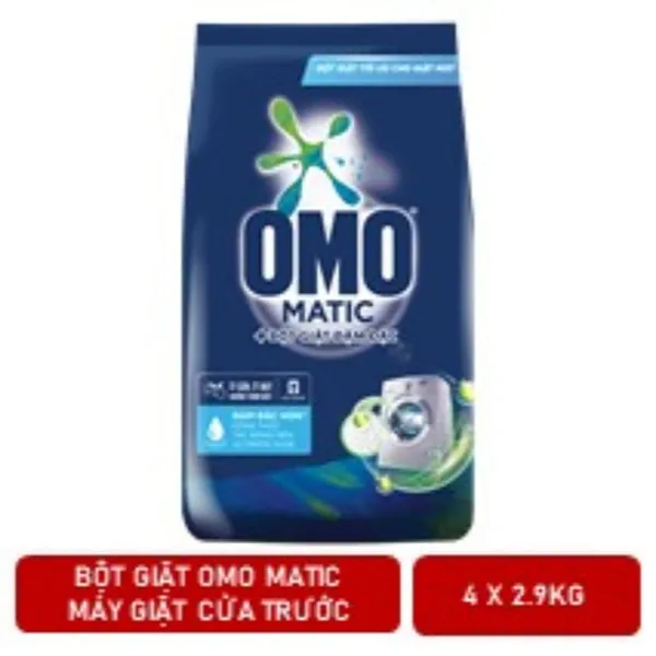 Bột giặt Omo Matic máy giặt cửa trước 2.9kg