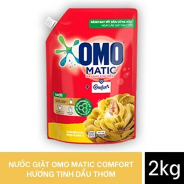 Nước giặt Omo comfort tinh dầu thơm túi 2kg