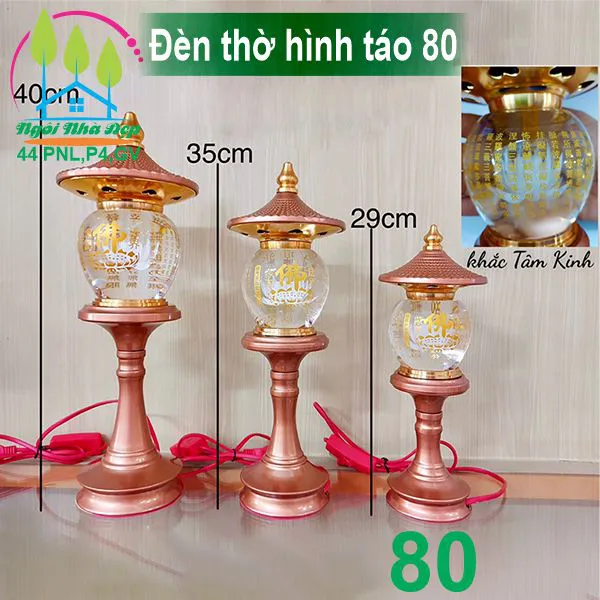 Đèn thờ hình táo 80