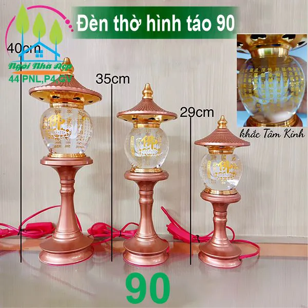 Đèn thờ hình táo 90