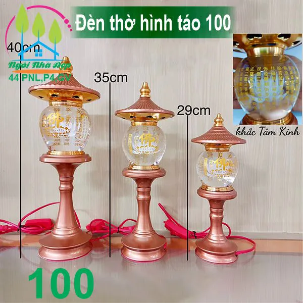 Đèn thờ hình táo 100