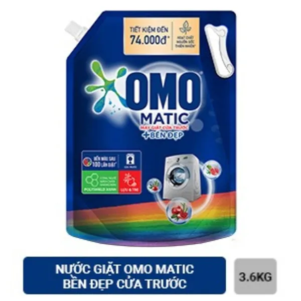 Nước giặt Omo matic bền đẹp cửa trước 3.6kg