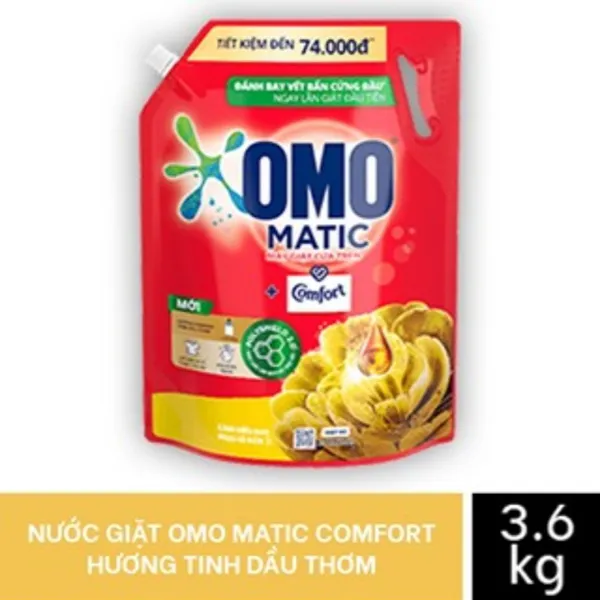 Nước giặt Omo comfort tinh dầu thơm 3.6kg