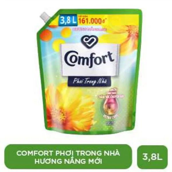 Nước xả Comfort phơi trong nhà hương nắng mới 3.8l