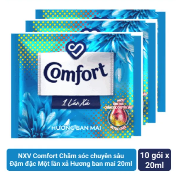 Nước xả Comfort đậm đặc 1 lần xả hương ban mai 10x20ml