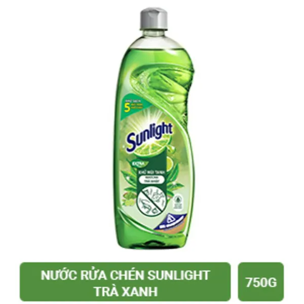 Nước rửa chén Sunlight trà xanh chai 750g