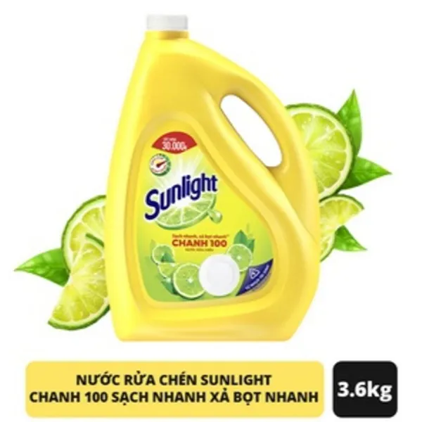 Nước rửa chén Sunlight chanh can 3.6kg