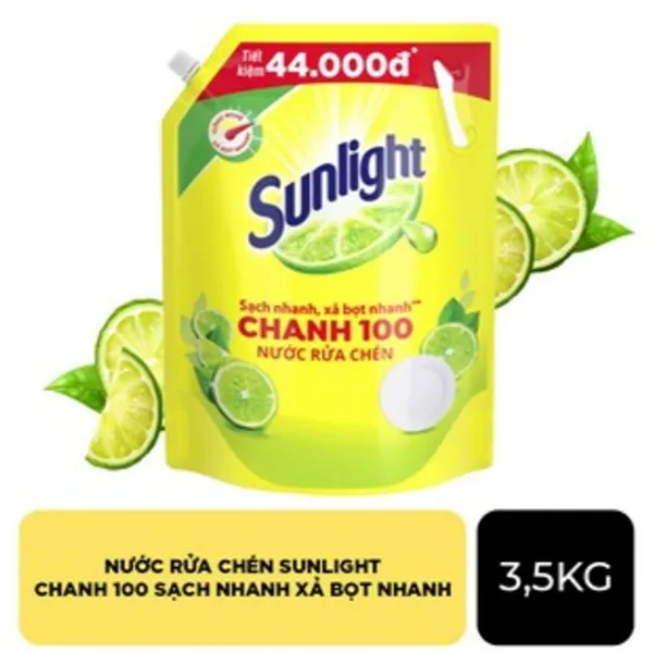 Nước rửa chén Sunlight hương Chanh túi 3.5kg