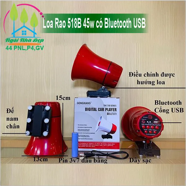Loa Rao 518B 45w có Bluetooth USB