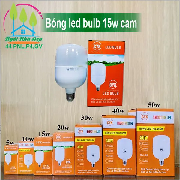 Bóng led bulb 15w cam