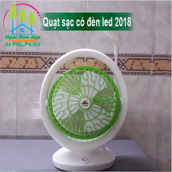 Quạt sạc có đèn led 2018