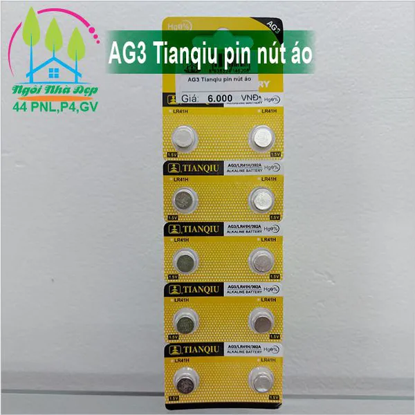 AG3 Tianqiu pin nút áo