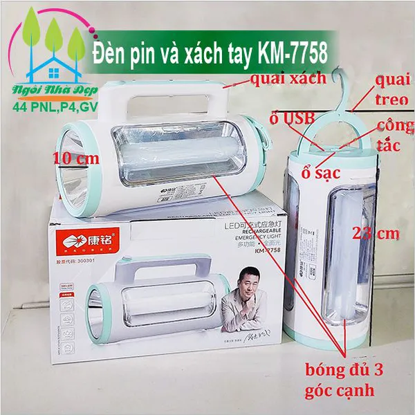 Đèn pin và xách tay KM-7758