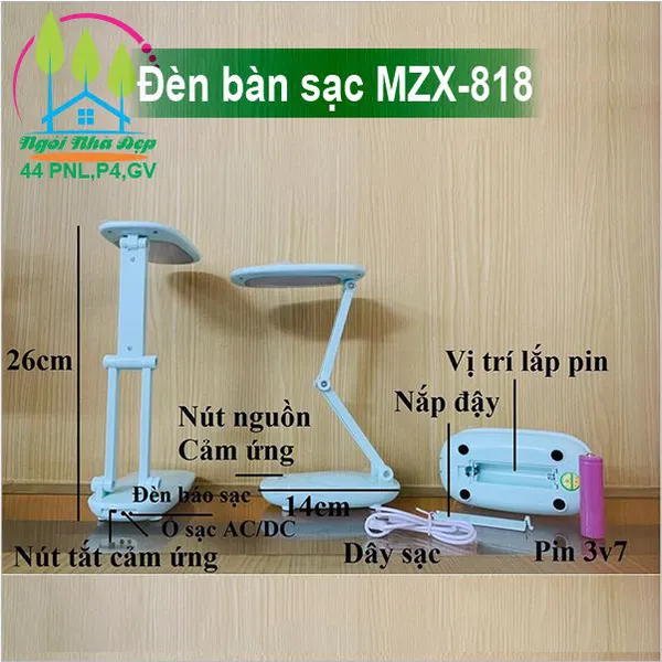 Đèn bàn sạc MZX-818