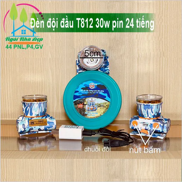 Đèn đội đầu T812 30w pin 24 tiếng