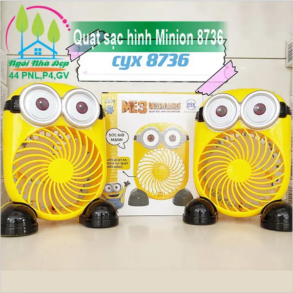 Quạt sạc hình Minion 8736