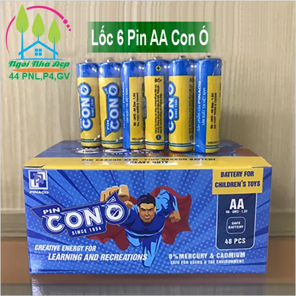 Lốc 6 Pin AA Con Ó
