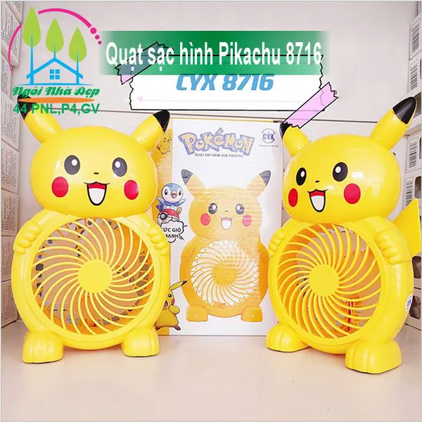 Quạt sạc hình Pikachu 8716