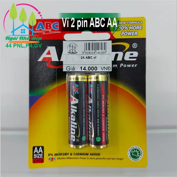 Vỉ 2 pin ABC AA