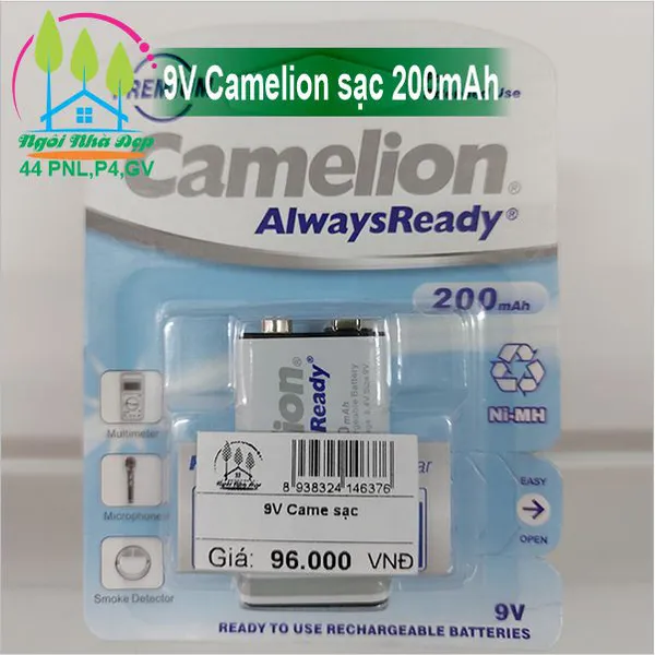 9V Camelion sạc 200mAh