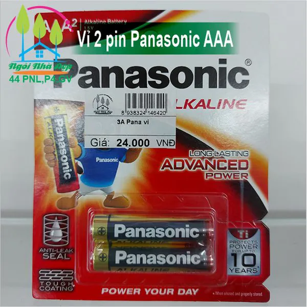 Vỉ 2 pin Panasonic AAA