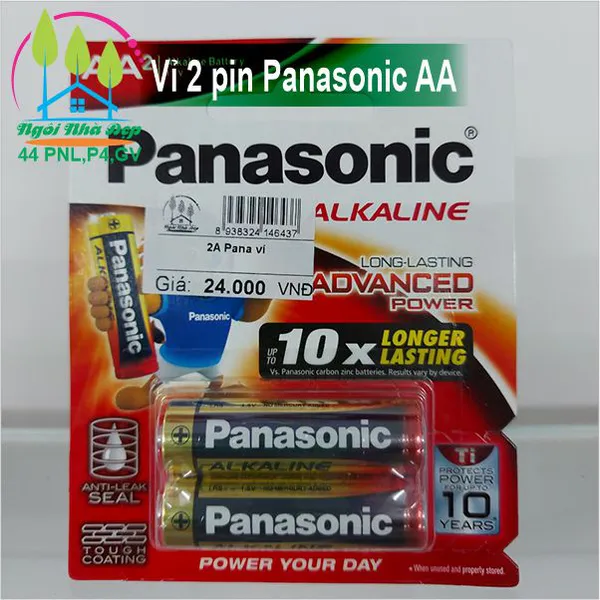Vỉ 2 pin Panasonic AA