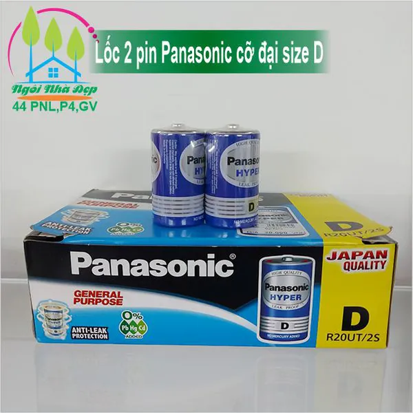 Lốc 2 pin Panasonic cỡ đại size D
