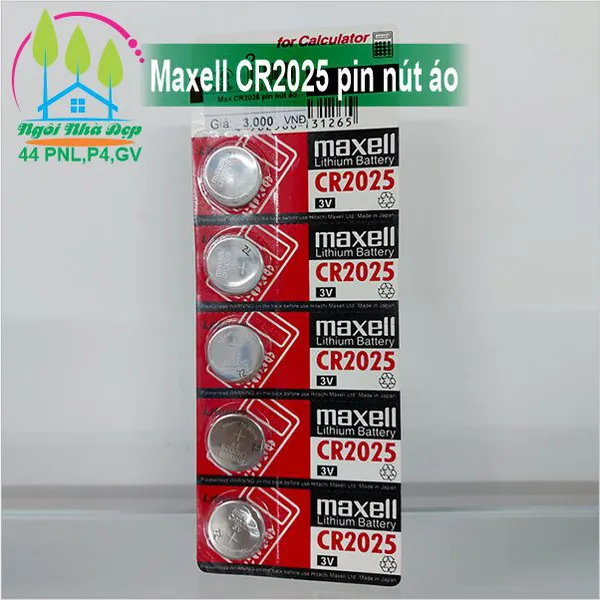 Maxell CR2025 pin nút áo