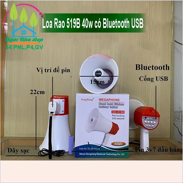 Loa Rao 519B 40w có Bluetooth USB