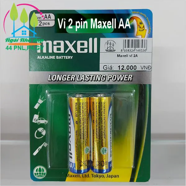 Vỉ 2 pin Maxell AA