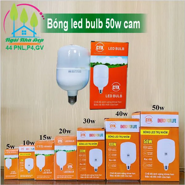 Bóng led bulb 50w cam