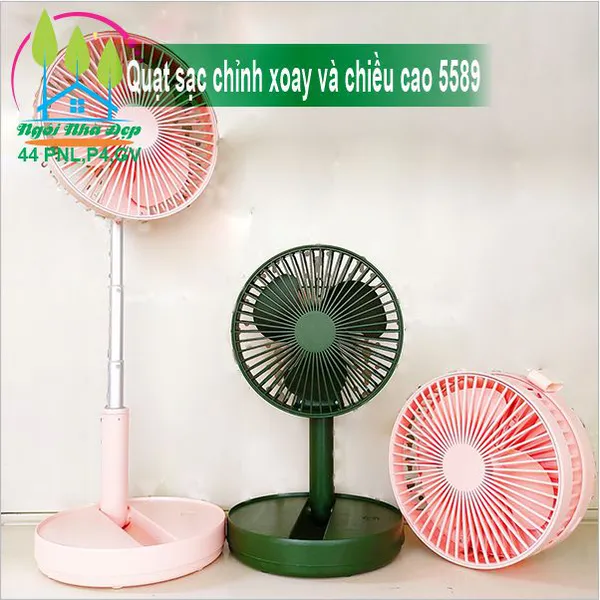 Quạt sạc chỉnh xoay và chiều cao 5589