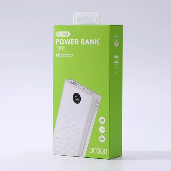 Pin sạc dự phòng RT30 White 30000mAh 22.5W 5A