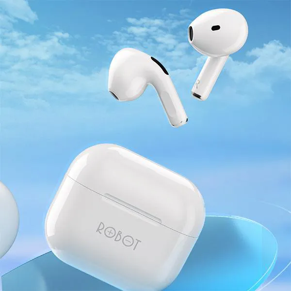 Tai nghe Bluetooth thiết kế Semi In-Ear Airbuds T50 White
