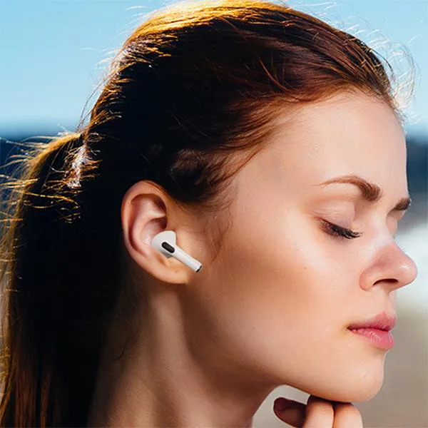 Tai nghe Bluetooth thiết kế Semi In-Ear Airbuds T50 White