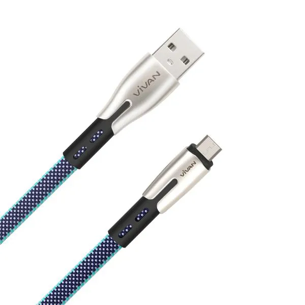Cáp Sạc Micro USB BTK-M Blue White 2.4A 1m