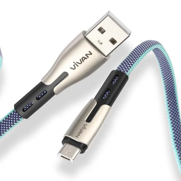 Cáp Sạc Micro USB BTK-M Blue White 2.4A 1m