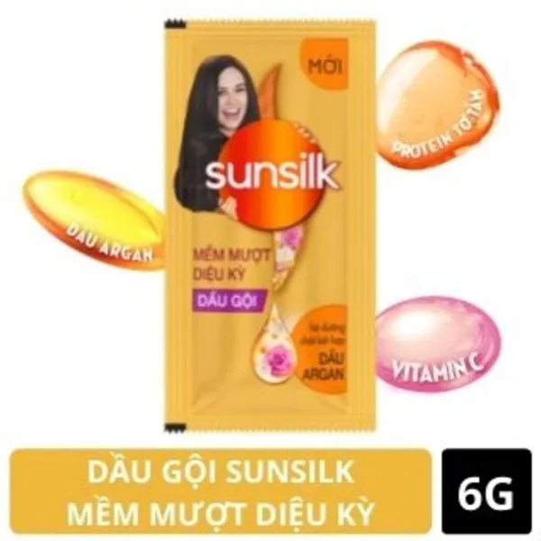 Dầu Gội Sunsilk vàng mềm mượt diệu kỳ 6gx10gói